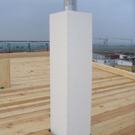 Leichtbauschornstein mit innenliegender Abgasleitung als Luft-Abgas-Systemanlage, Ort: Holzgerlingen