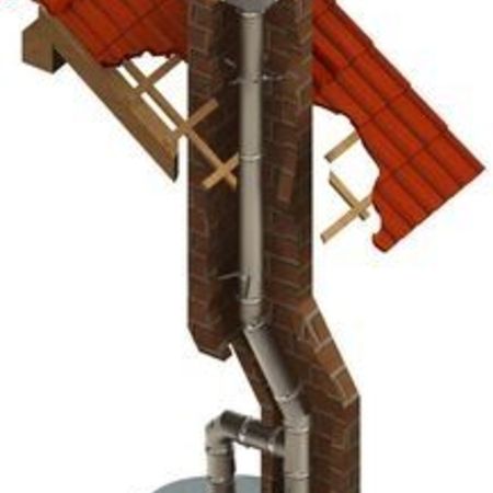 Schornsteinsanierung in Edelstahl - Schematische Darstellung